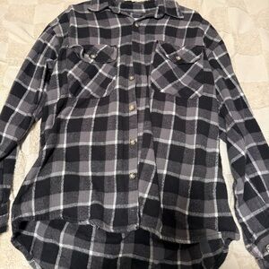 Plaid Button-Up Shirt